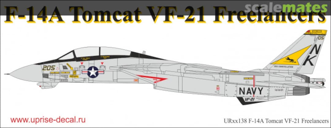 Boxart F-14A Tomcat VF-21 Lancer UR72138 UpRise Decal Boxart F-14A Tomcat VF-21 Lancer UR72138 UpRise Decal