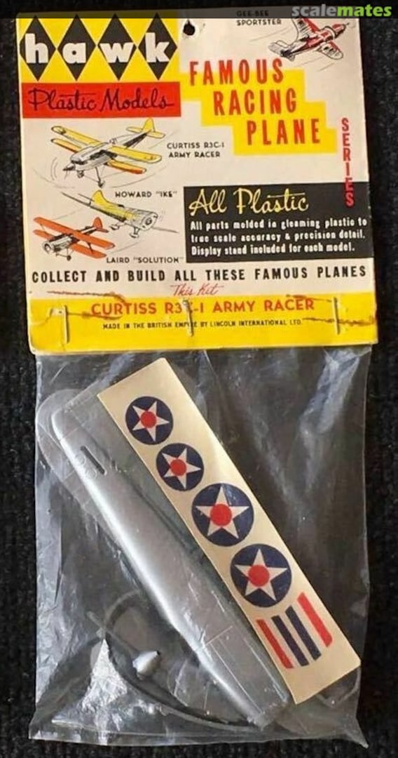 Boxart Curtiss R3C-1 Army Racer Hawk/Lincoln International Boxart Curtiss R3C-1 Army Racer Hawk/Lincoln International
