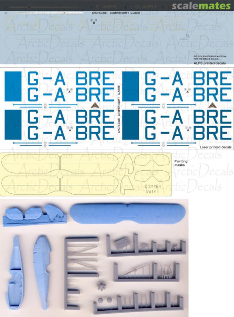Contents Comper Swift ARC72-K11B Arctic Decals Contents Comper Swift ARC72-K11B Arctic Decals