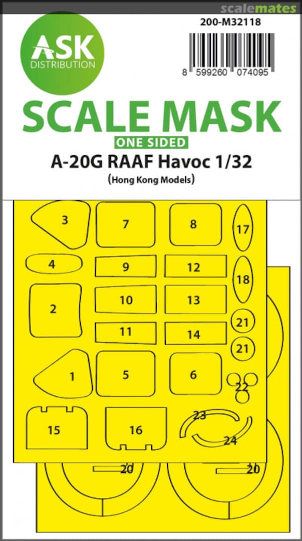 Boxart A-20G RAAF Havoc masks 200-M32118 ASK Boxart A-20G RAAF Havoc masks 200-M32118 ASK