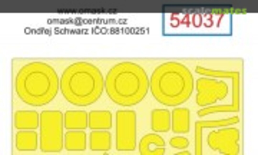 1:48 North American P-51 B Mustang Double-Sided Masks (for Tamiya kits) (Omask 54037) 54037