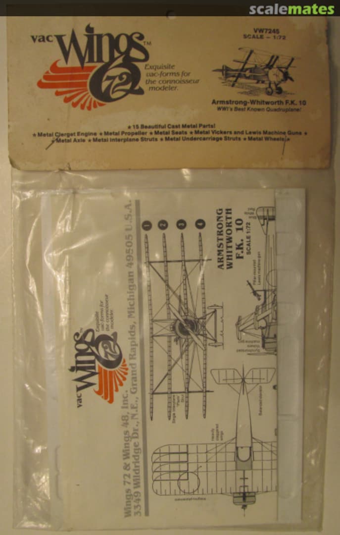 Boxart Armstrong-Whitworth Fk.10 VW7245 Vac Wings Boxart Armstrong-Whitworth Fk.10 VW7245 Vac Wings