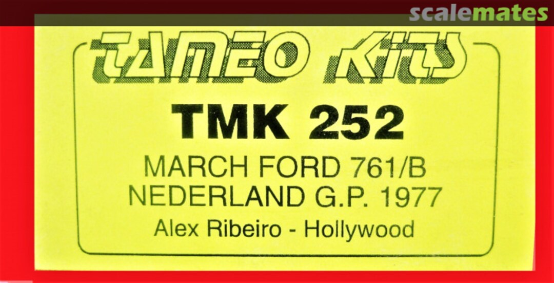 Boxart March Ford 761/B - Netherland G.P. 1977 TMK252 Tameo Kits Boxart March Ford 761/B - Netherland G.P. 1977 TMK252 Tameo Kits