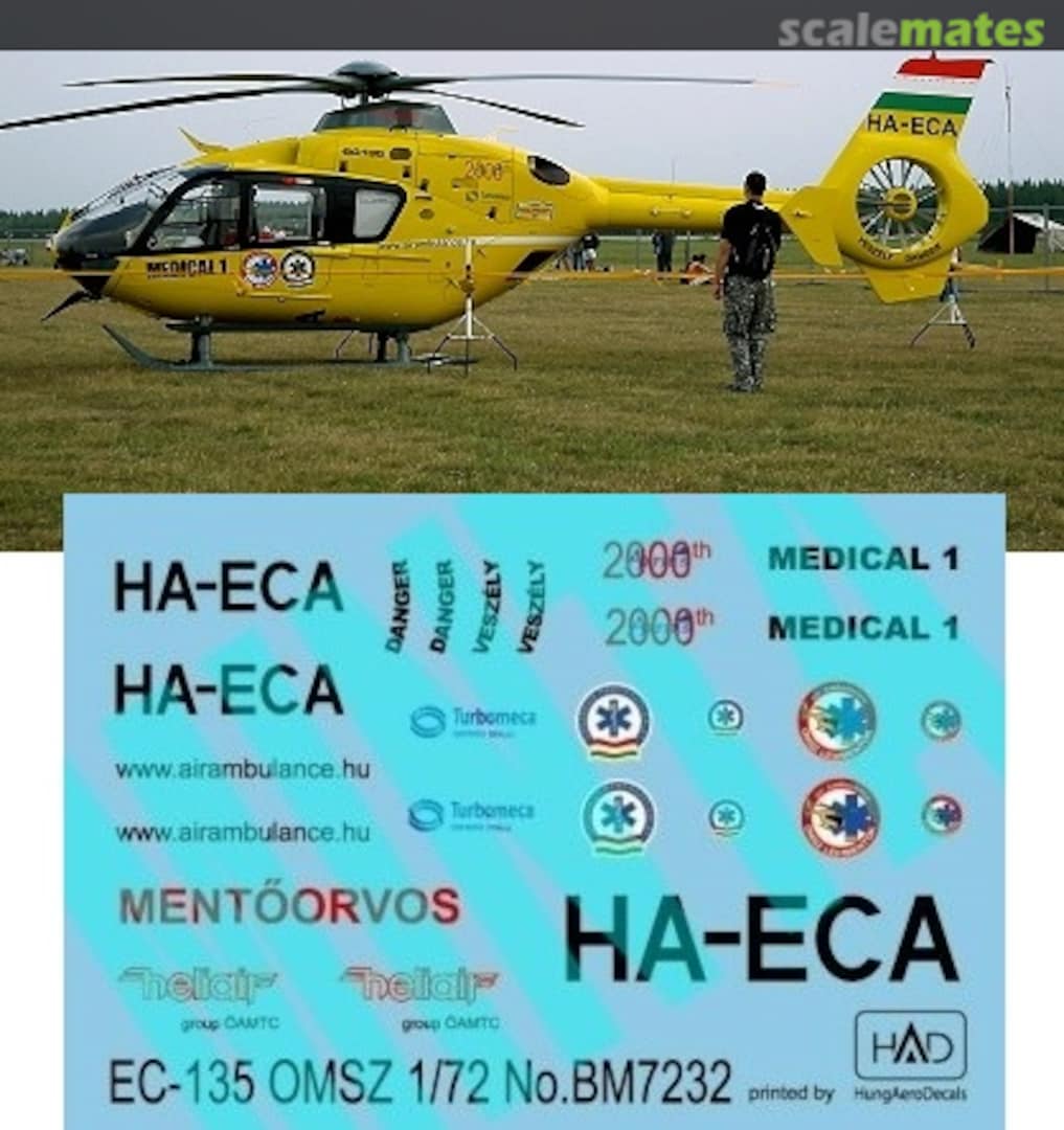 Boxart EC-135 OMSZ BM7232 Balaton Modell Boxart EC-135 OMSZ BM7232 Balaton Modell