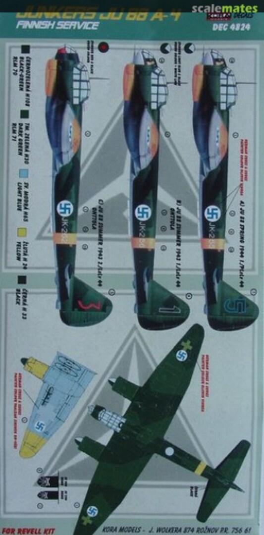 Boxart Junkers Ju-88 A-4 DEC4824 Kora Models Boxart Junkers Ju-88 A-4 DEC4824 Kora Models