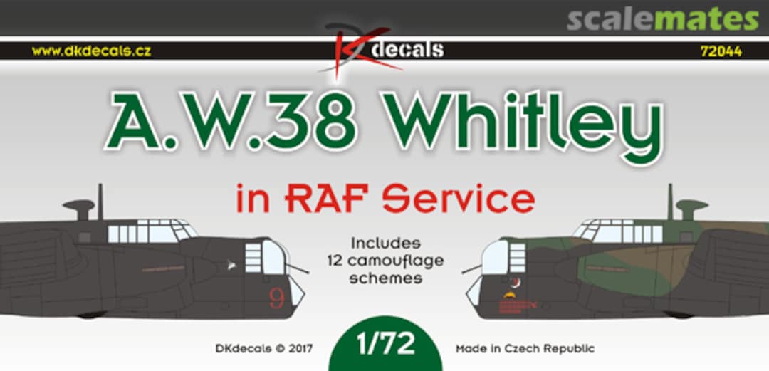Boxart A.W.38 Whitley 72044 DK Decals Boxart A.W.38 Whitley 72044 DK Decals