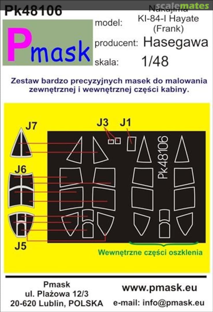 Boxart Nakajima KI-84-I Hayate (Frank) PK48106 Pmask Boxart Nakajima KI-84-I Hayate (Frank) PK48106 Pmask
