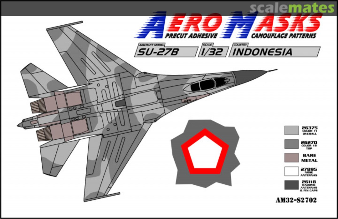 Boxart Su-27B Indonesia AM32-S2702 AeroMasks Boxart Su-27B Indonesia AM32-S2702 AeroMasks