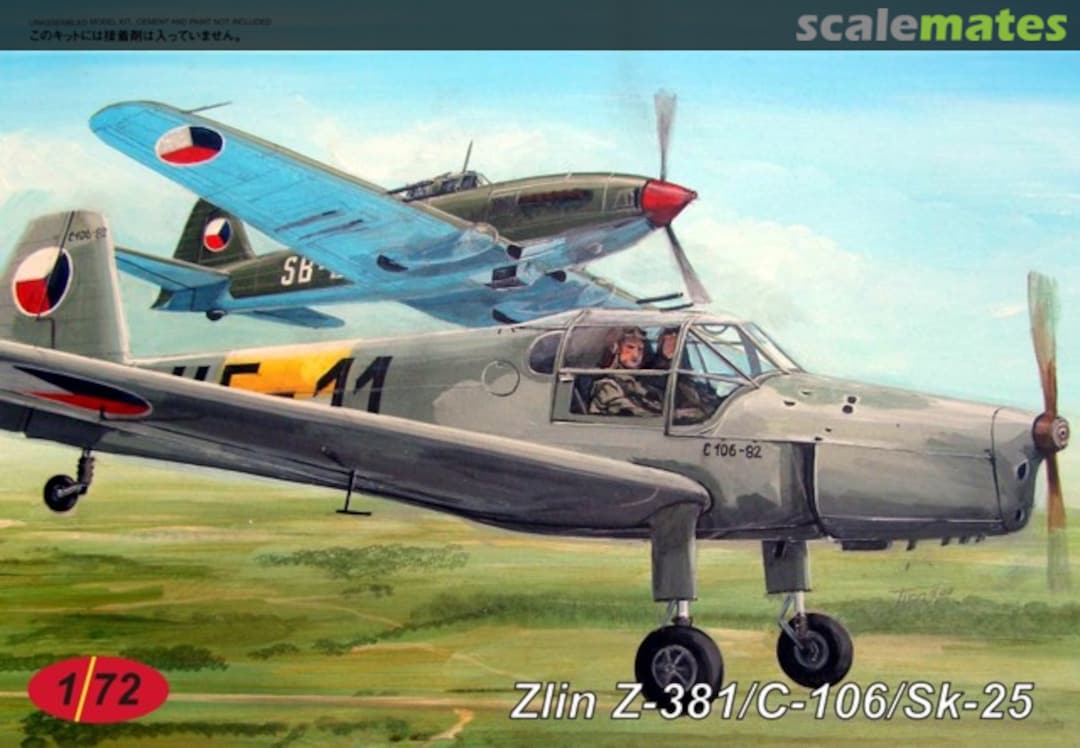 Boxart Zlin Z-381/C-106/Sk-25 AZCZ41 AZmodel Boxart Zlin Z-381/C-106/Sk-25 AZCZ41 AZmodel