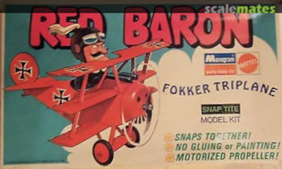 Boxart RED BARON FOKKER TRIPLANE 5903 Monogram/Mattel Boxart RED BARON FOKKER TRIPLANE 5903 Monogram/Mattel