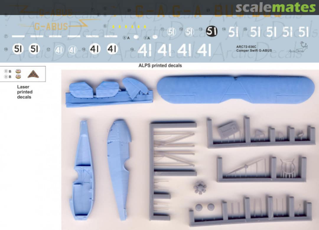 Contents Comper Swift ARC72-K11C Arctic Decals