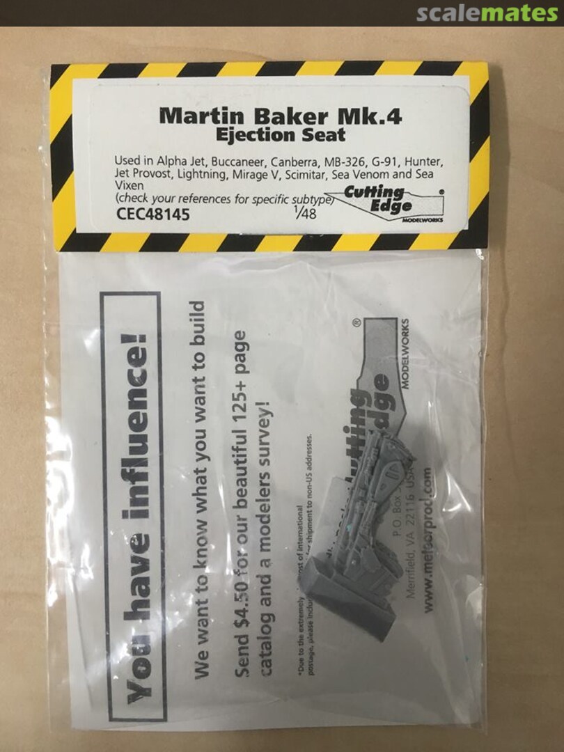 Boxart Martin Baker Mk.4 Ejection Seat CEC48145 Cutting Edge Modelworks Boxart Martin Baker Mk.4 Ejection Seat CEC48145 Cutting Edge Modelworks