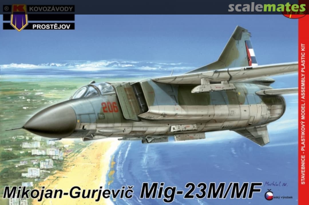 Boxart Mikojan-Gurjevič MiG-23M/MF KPM0051 Kovozávody Prostějov Boxart Mikojan-Gurjevič MiG-23M/MF KPM0051 Kovozávody Prostějov