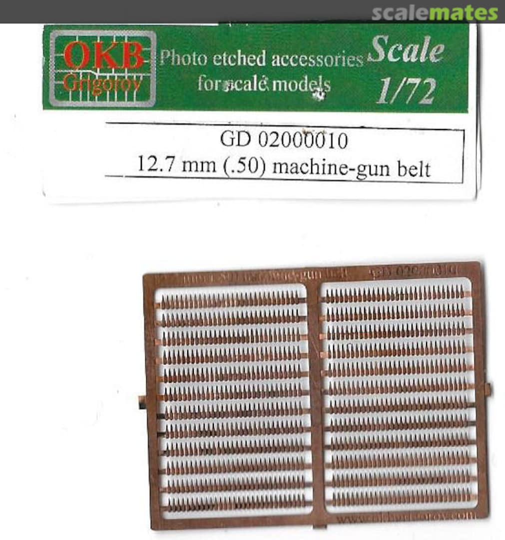 Boxart 12.7 mm (.50) machine-gun belt GD 02000010 OKB Grigorov Boxart 12.7 mm (.50) machine-gun belt GD 02000010 OKB Grigorov