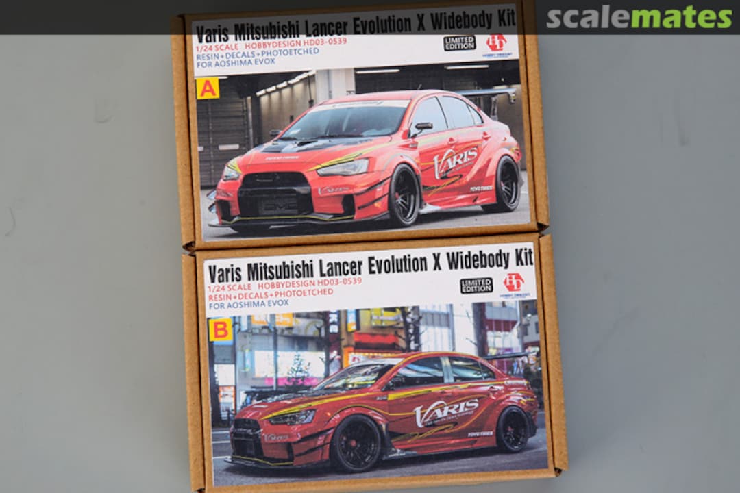 Boxart Varis Mitsubishi Lancer Evolution X Widebody Kit HD03-0539 Hobby Design Boxart Varis Mitsubishi Lancer Evolution X Widebody Kit HD03-0539 Hobby Design