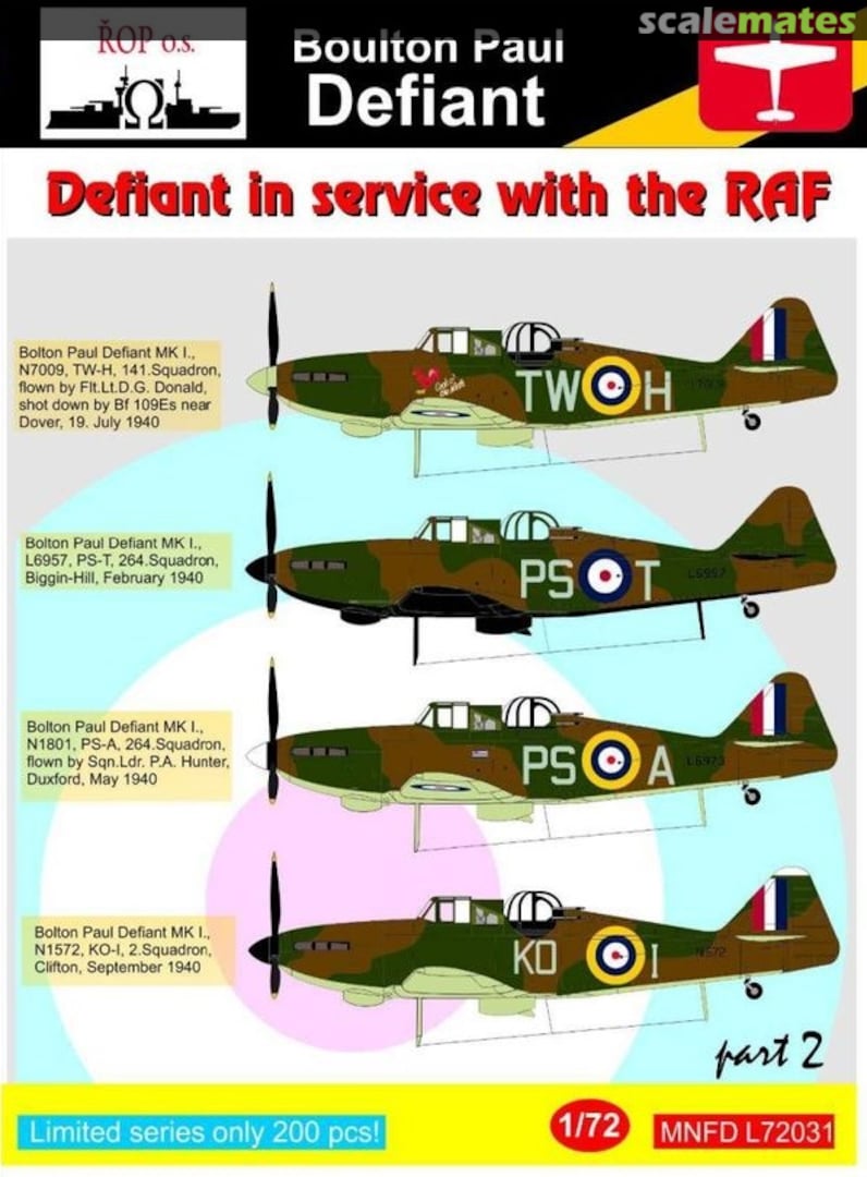 Boxart Defiant in service with the RAF MNFD L72031 ROP o.s.