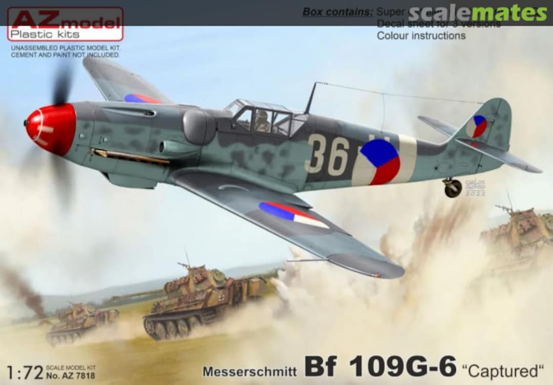 Boxart Messerschmitt Bf 109G-6 „Captured“ AZ7818 AZmodel Boxart Messerschmitt Bf 109G-6 „Captured“ AZ7818 AZmodel