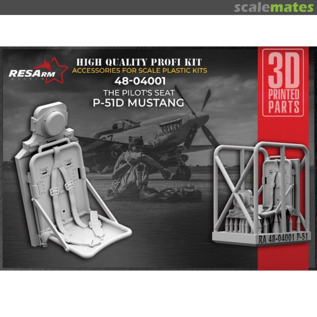 Boxart P-51D Pilot's Seat 48-04001 RESArm Boxart P-51D Pilot's Seat 48-04001 RESArm