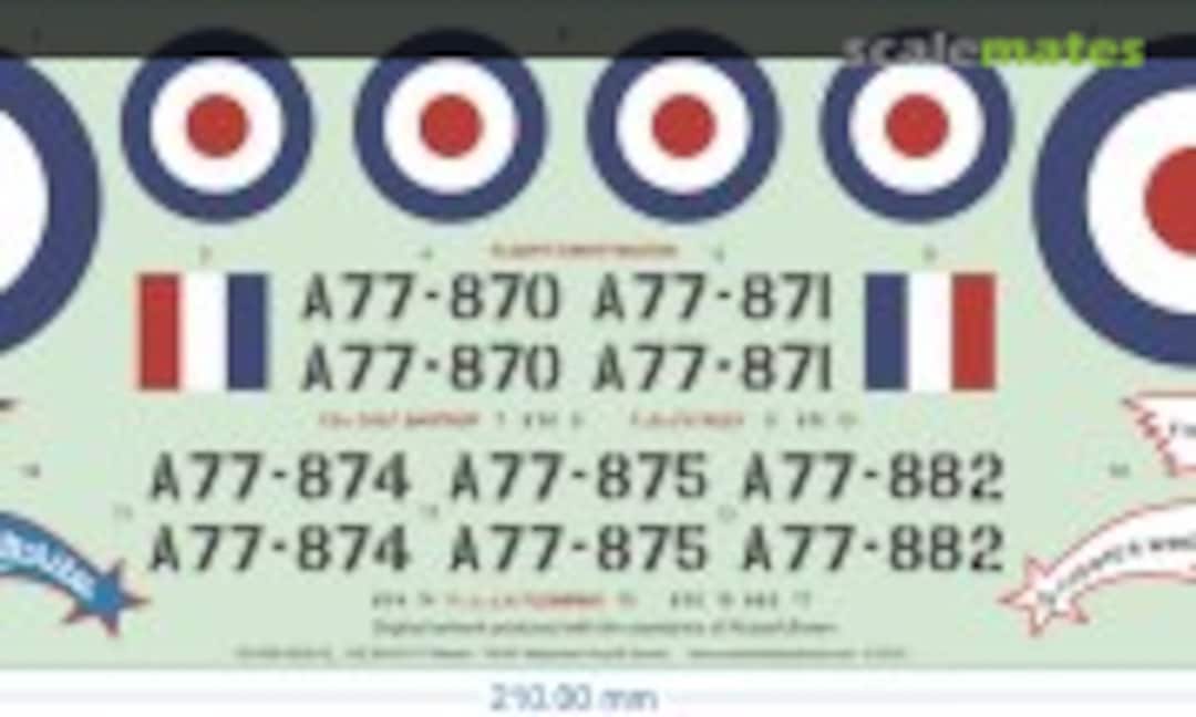 1:72 RAAF A77 Meteor - "RAAF Meteorites" (Custom Hobby Decals 001056-C072-R2)