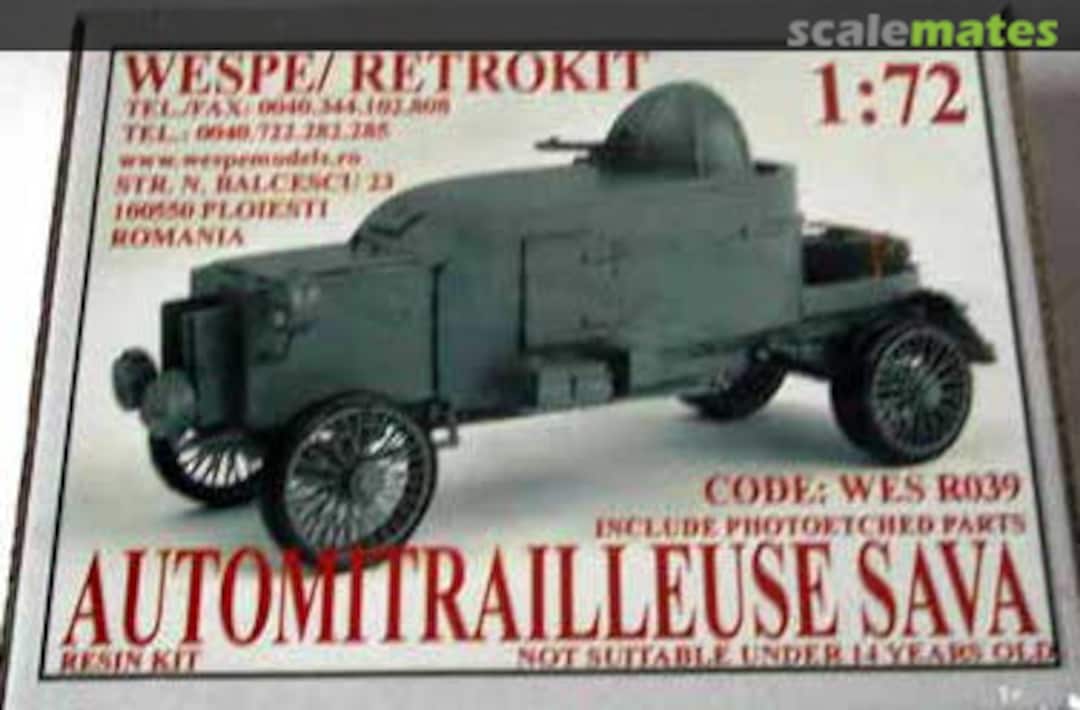 Boxart Automitrailleuse Sava WES R039 Wespe Models Boxart Automitrailleuse Sava WES R039 Wespe Models