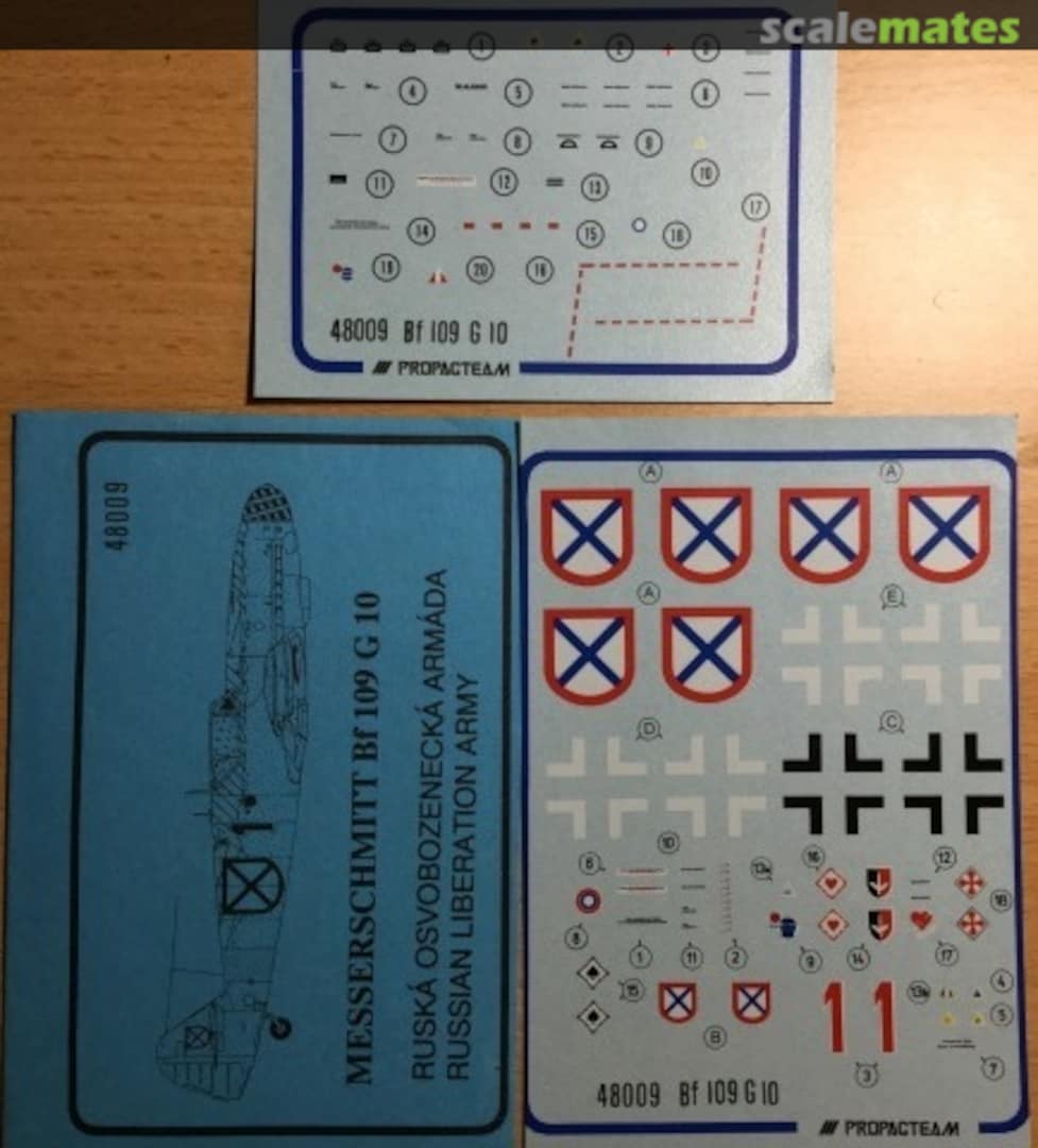 Boxart Messerschmitt Bf 109G-10 48009 Propagteam Boxart Messerschmitt Bf 109G-10 48009 Propagteam