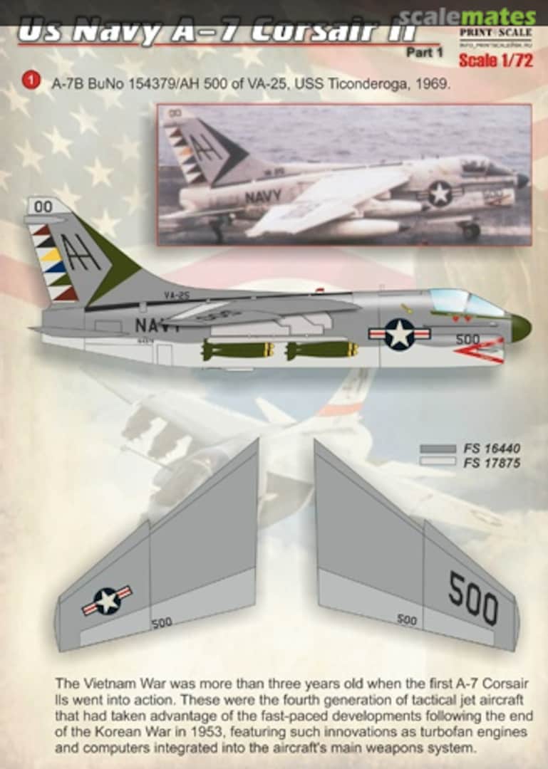 Boxart US Navy A-7 Corsair II 72-160 Print Scale