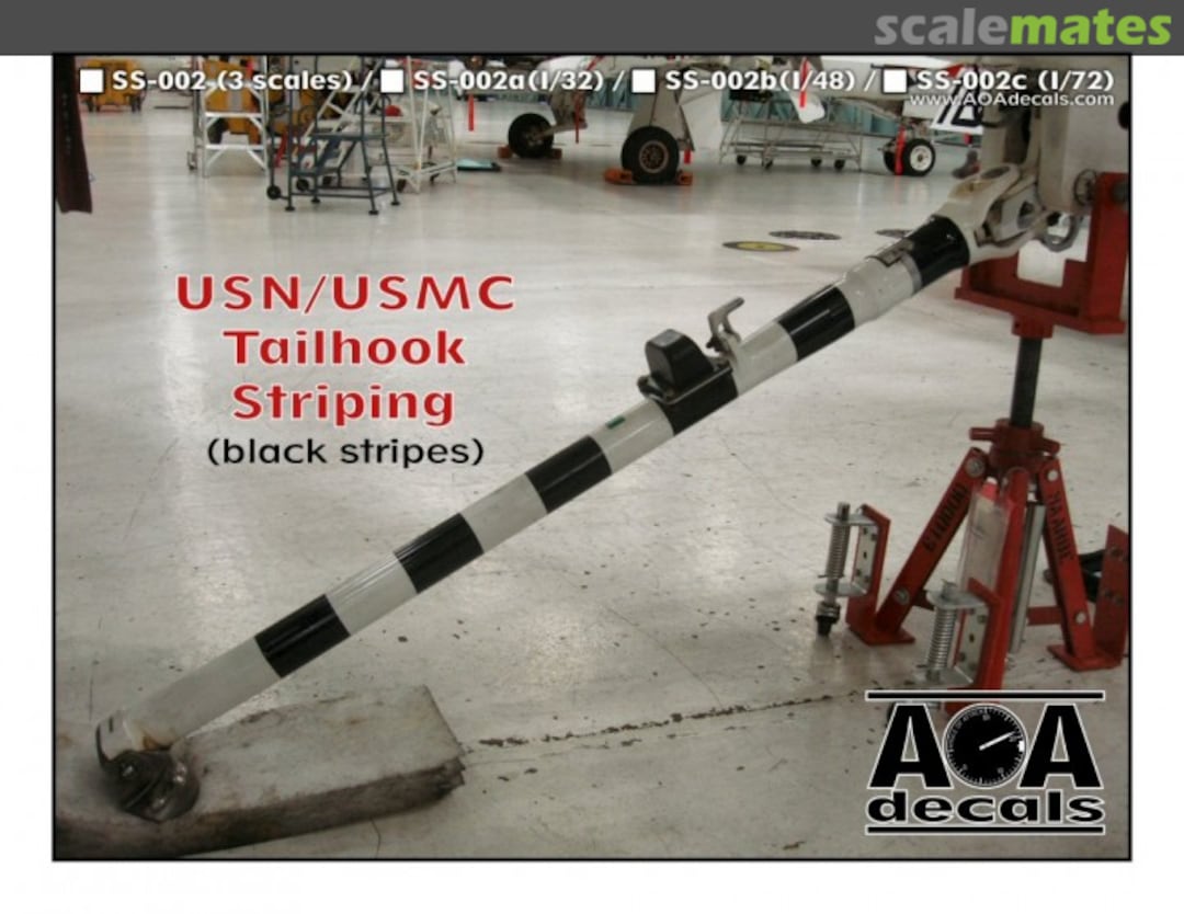 Boxart USN/USMC Tailhook Striping SS-002c AOA decals Boxart USN/USMC Tailhook Striping SS-002c AOA decals