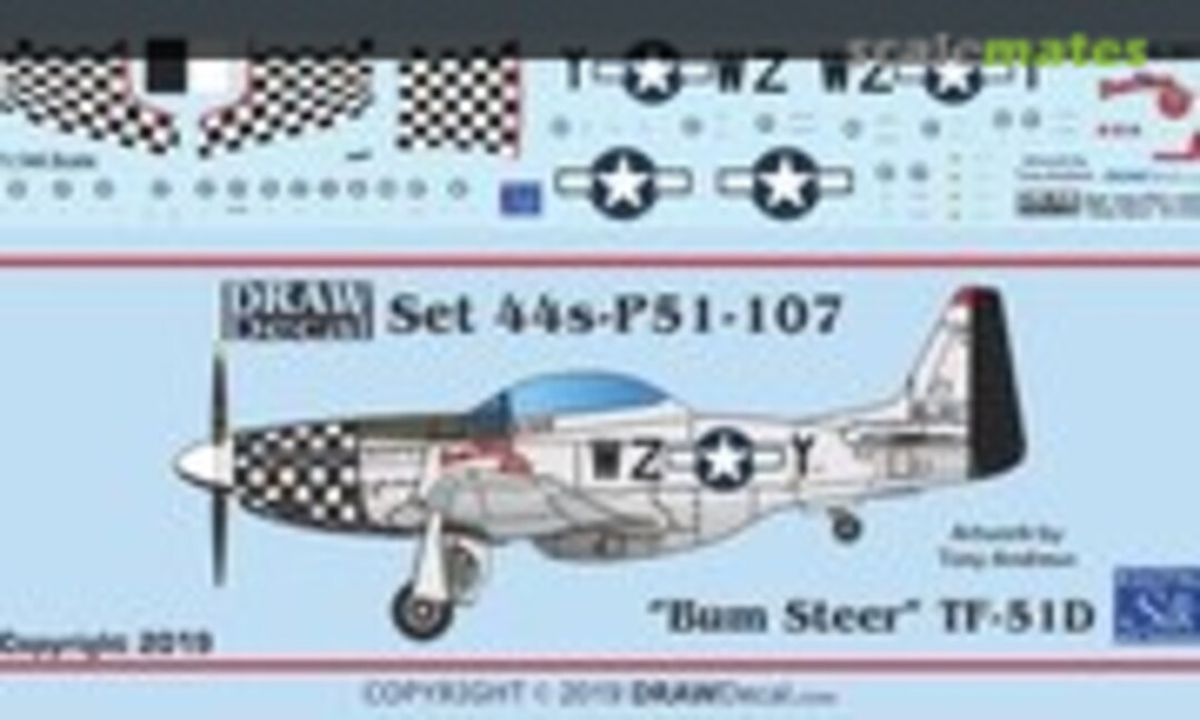 1:144 “Bum Steer” TF-51D (Draw Decal 44-P51-107) 44-P51-107