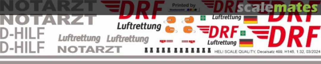 Boxart H145 / EC 145T2 - DRF - D-HILF Decal 526 Heli Scale Quality