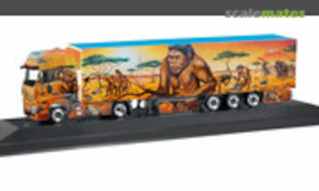 1:87 Mercedes-Benz Actros Gigaspace refrigerated box trailer &quot;Herpa Weltgeschichte Nr.1.1&quot; (Herpa 121620)