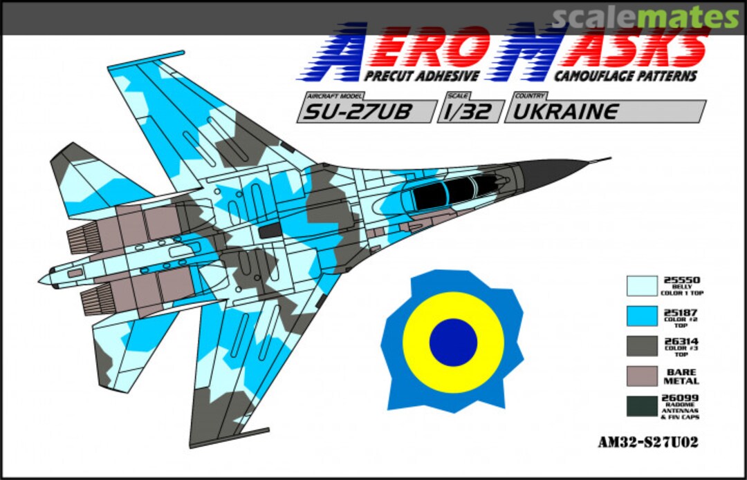 Boxart Su-27UB Ukraine AM32-S27U02 AeroMasks Boxart Su-27UB Ukraine AM32-S27U02 AeroMasks