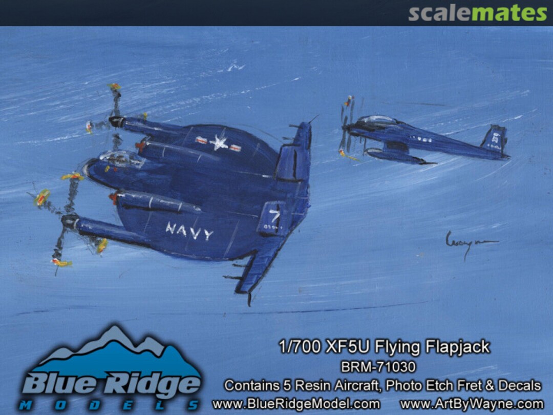 Boxart Vought XF5U Flying Flapjack BRM-71030 Blue Ridge Models Boxart Vought XF5U Flying Flapjack BRM-71030 Blue Ridge Models