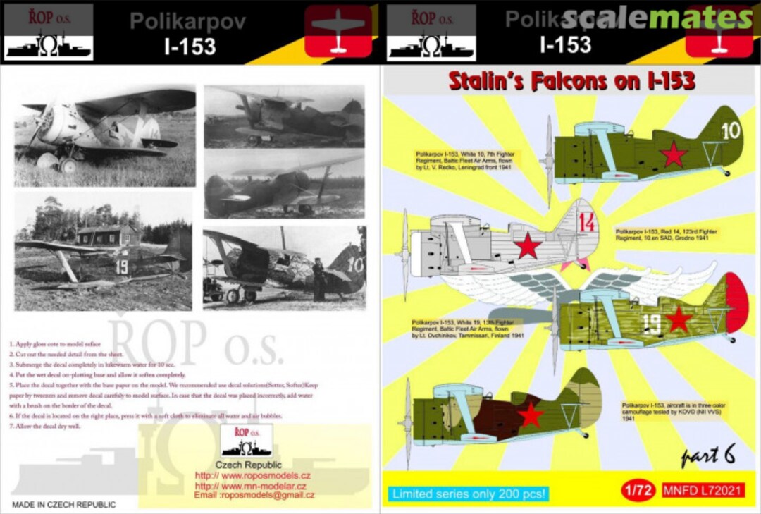 Boxart POLIKARPOV I-153 - STALIN'S FALCONS ON I-153 MNFDL72021 ROP o.s. Boxart POLIKARPOV I-153 - STALIN'S FALCONS ON I-153 MNFDL72021 ROP o.s.