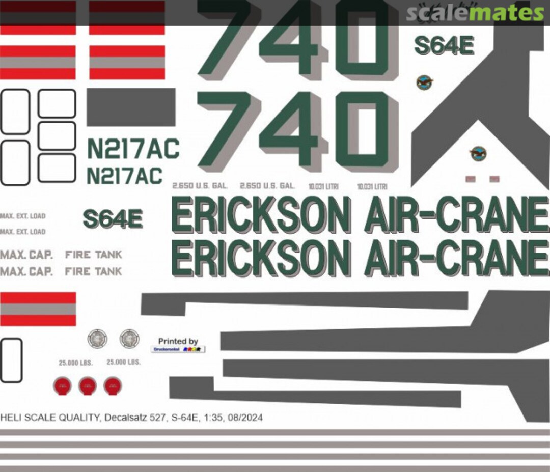 Boxart S-64E - Erickson Air-Crane - N217AC Malcolm Decal 527 Heli Scale Quality Boxart S-64E - Erickson Air-Crane - N217AC Malcolm Decal 527 Heli Scale Quality