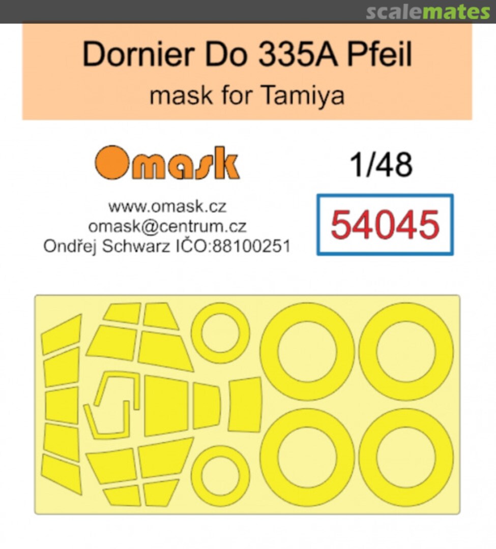 Boxart Dornier Do 335 A Pfeil Masks (for Tamiya kits) 54045 Omask Boxart Dornier Do 335 A Pfeil Masks (for Tamiya kits) 54045 Omask