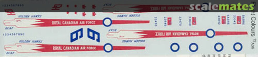 Boxart Canadair CL-13A & B Sabre Mk. 5/6 72A06 Flight Colours Boxart Canadair CL-13A & B Sabre Mk. 5/6 72A06 Flight Colours