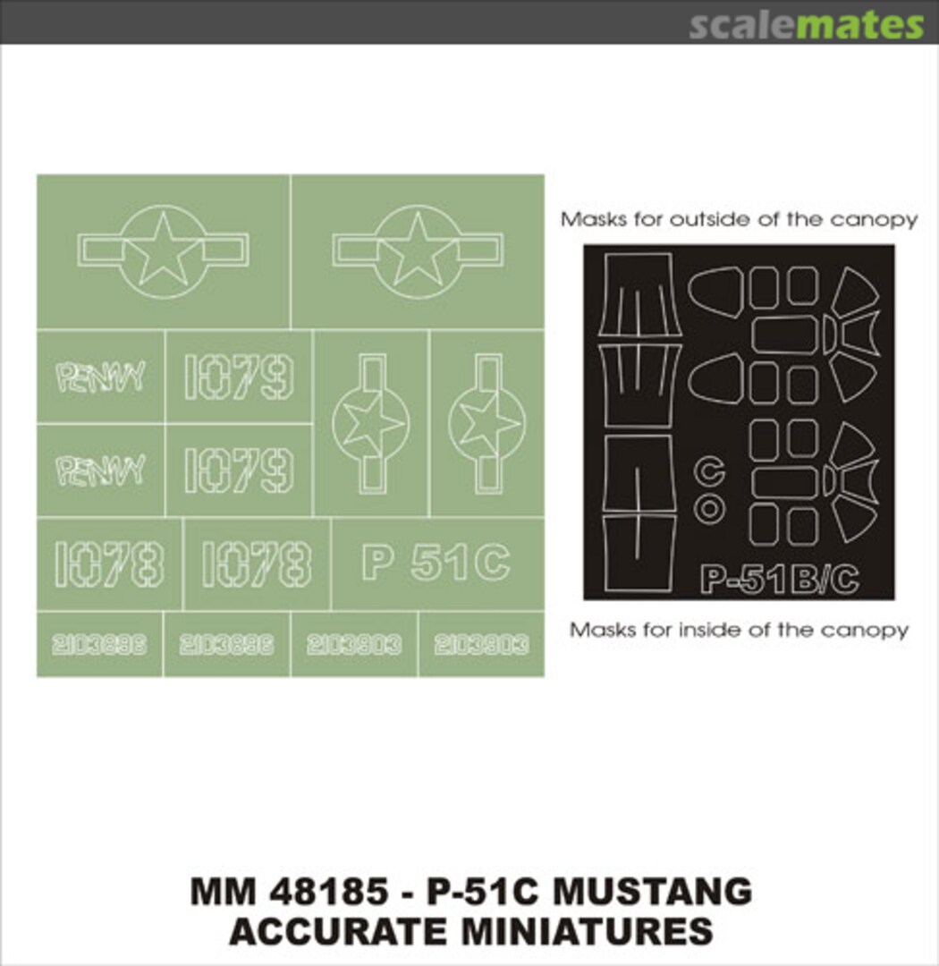 Boxart P-51C Mustang MM48185 Montex Boxart P-51C Mustang MM48185 Montex