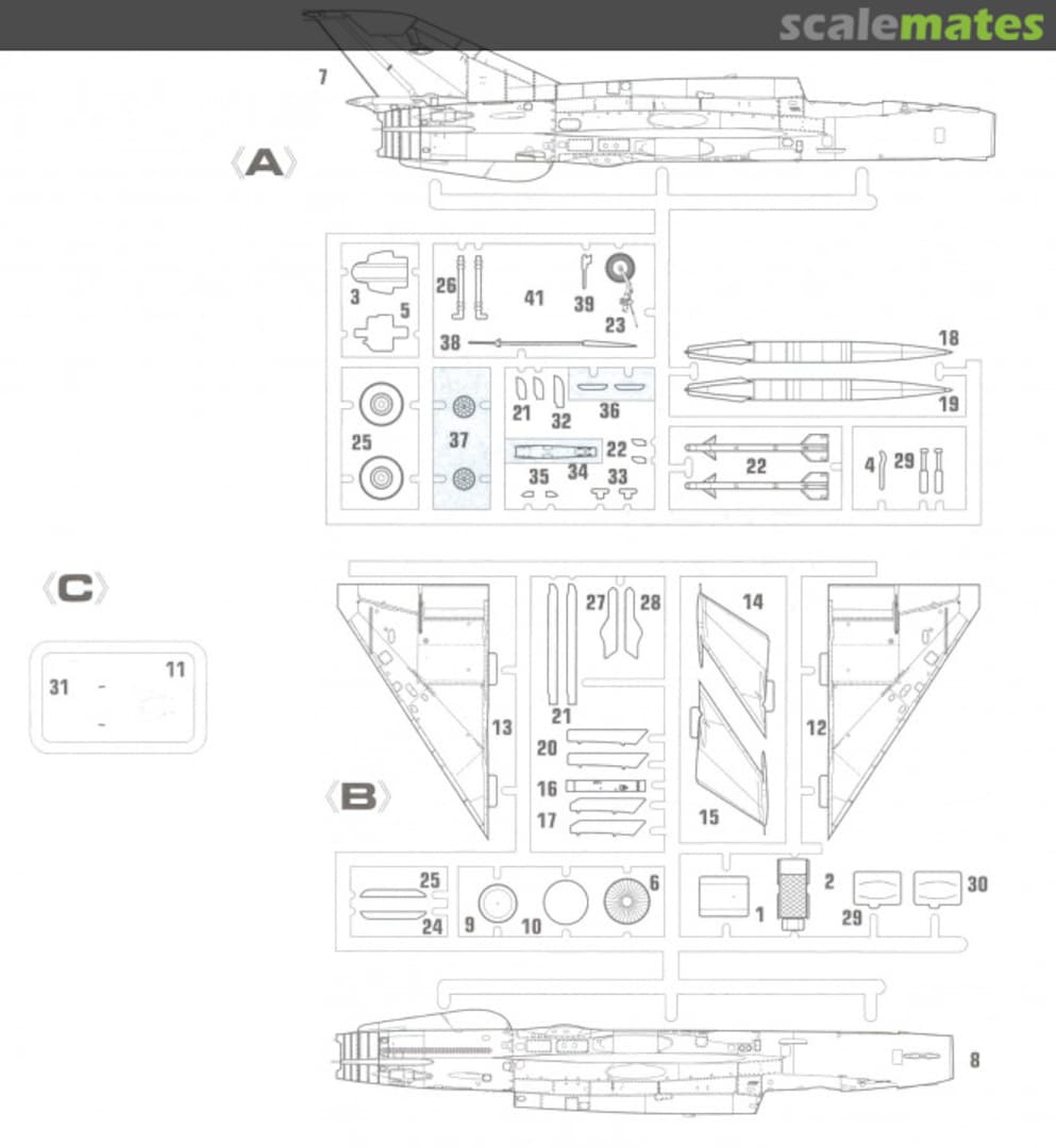 Contents MiG-21 S Czechoslovakia Invasion '68 C-13 MisterCraft Contents MiG-21 S Czechoslovakia Invasion '68 C-13 MisterCraft