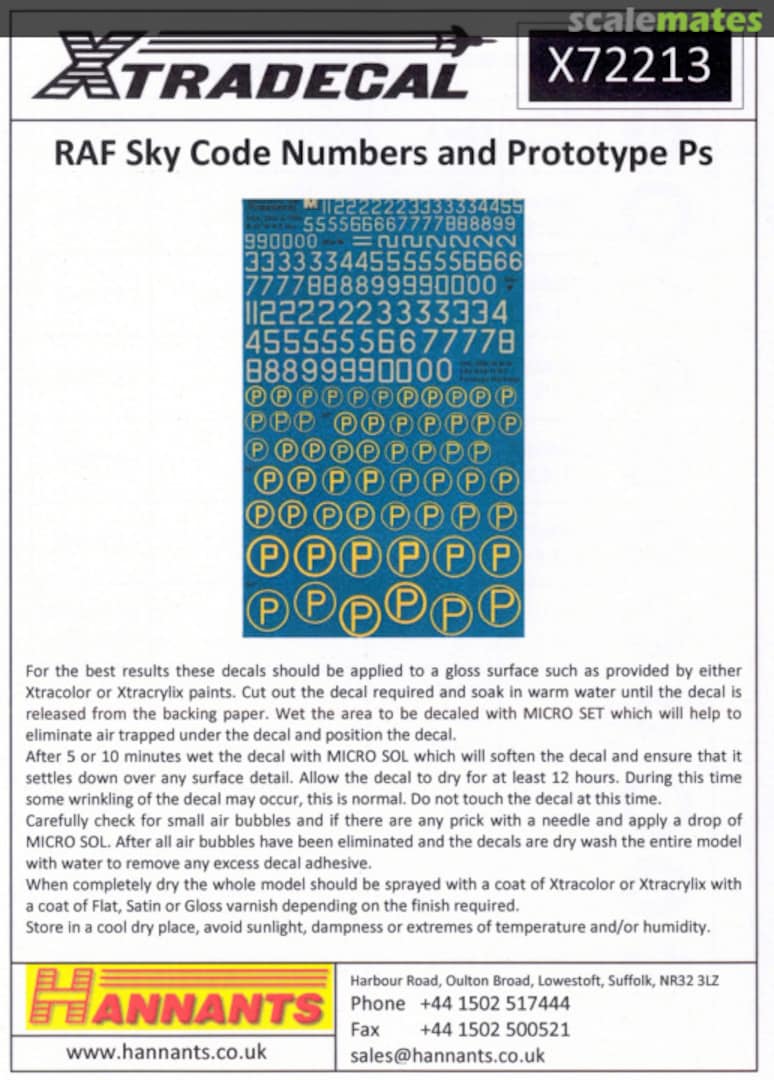 Boxart RAF Sky Numbers and Prototype Ps X72213 Xtradecal Boxart RAF Sky Numbers and Prototype Ps X72213 Xtradecal