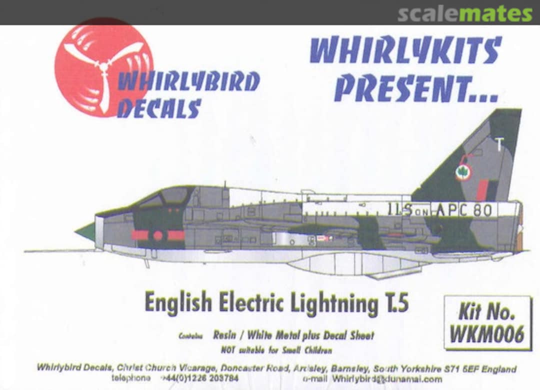 Boxart English Electric Lightning T.5 WKM006 Whirlykits Boxart English Electric Lightning T.5 WKM006 Whirlykits