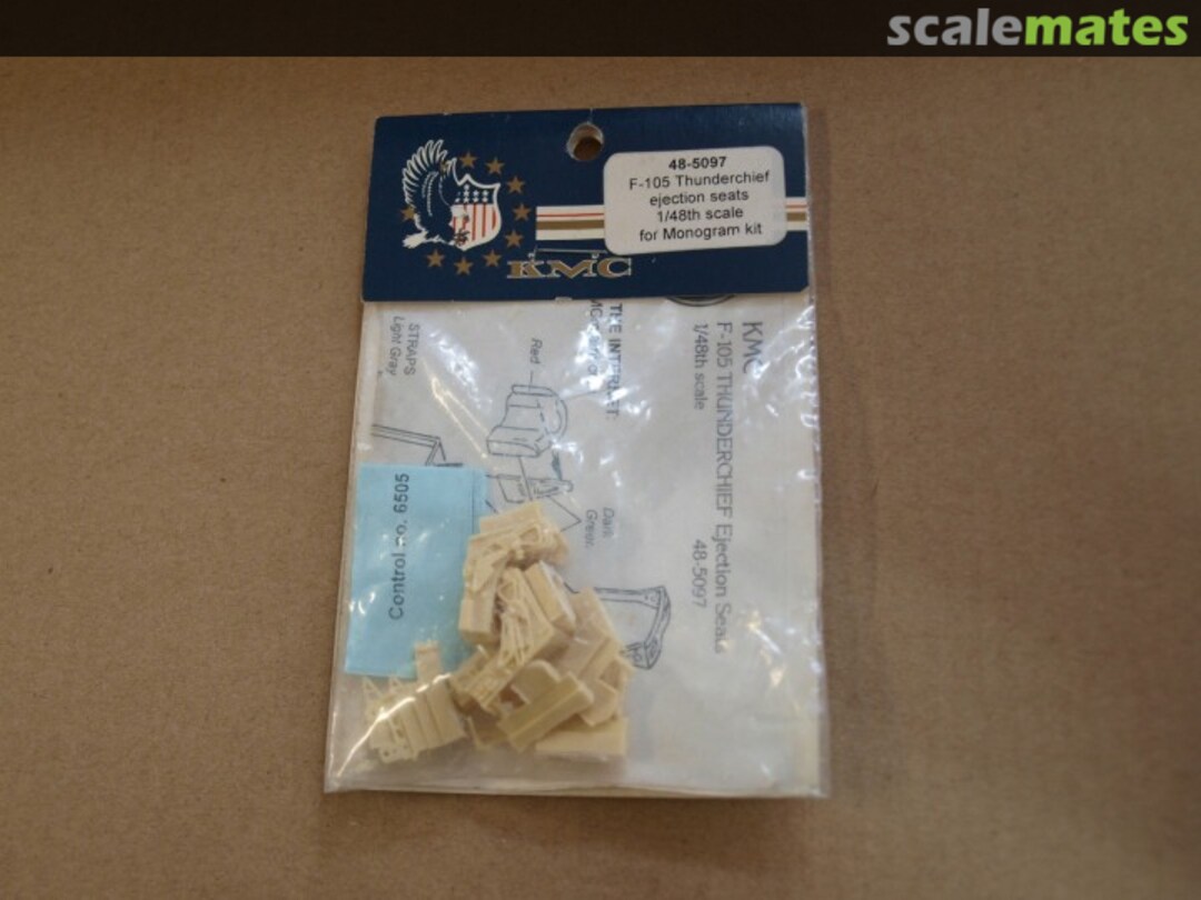 Boxart F-105 Thunderchief Ejection Seats (2) 48-5097 KMC Boxart F-105 Thunderchief Ejection Seats (2) 48-5097 KMC