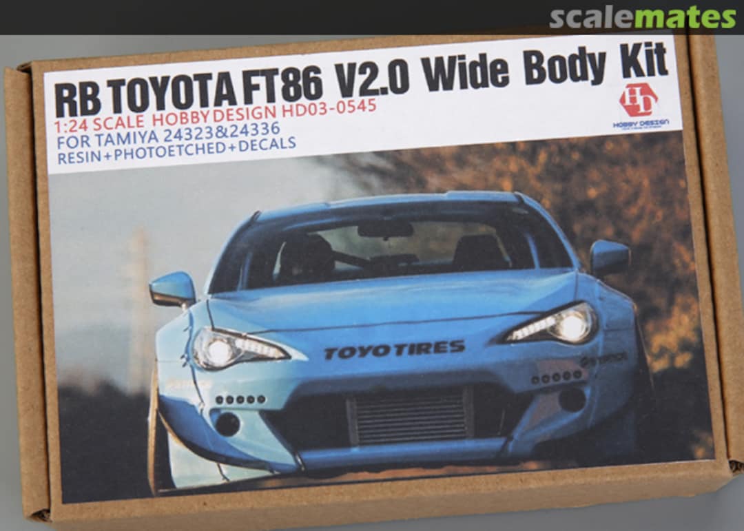 Boxart RB Toyota FT86 V2.0 Wide Body Kit Detail-up Set HD03-0545 Hobby Design Boxart RB Toyota FT86 V2.0 Wide Body Kit Detail-up Set HD03-0545 Hobby Design