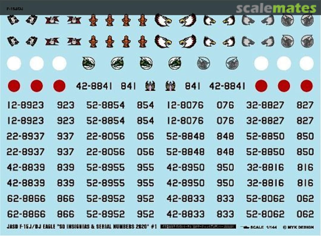 Boxart JASDF F-15J/DJ Eagle Insignia & Serial Numbers 2020 #1 A-538 MYK Design Boxart JASDF F-15J/DJ Eagle Insignia & Serial Numbers 2020 #1 A-538 MYK Design
