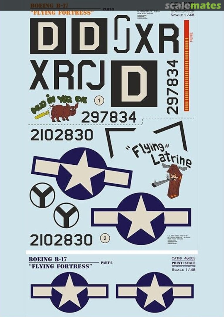 Boxart Boeing B-17 "Flying Fortress" 48-203 Print Scale Boxart Boeing B-17 "Flying Fortress" 48-203 Print Scale