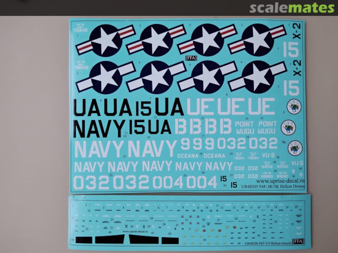 Contents F6F-3K/5K Hellcat Drones UR48205 UpRise Decal
