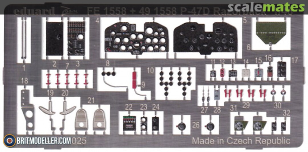 Boxart P-47D Razorback detail set FE1558 Eduard Boxart P-47D Razorback detail set FE1558 Eduard