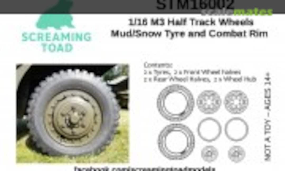 1:16 M3 Half Track wheels - Mud/Snow Tyre and Combat Rim (Screaming Toad Models STM16002) STM16002