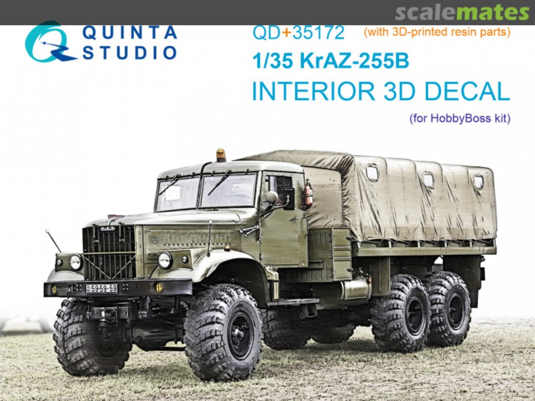 Boxart KrAZ-255B interior 3D decals (with 3D resin parts) QD+35172 Quinta Studio Boxart KrAZ-255B interior 3D decals (with 3D resin parts) QD+35172 Quinta Studio