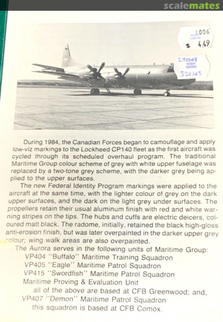 Contents Lockheed CP-140 Aurora 72A09 Flight Colours Contents Lockheed CP-140 Aurora 72A09 Flight Colours