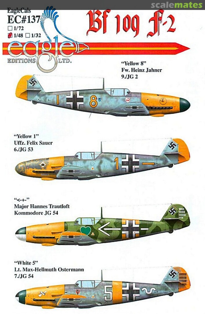 Boxart Bf 109F-2 EagleCals EC48-137 Eagle Editions Boxart Bf 109F-2 EagleCals EC48-137 Eagle Editions